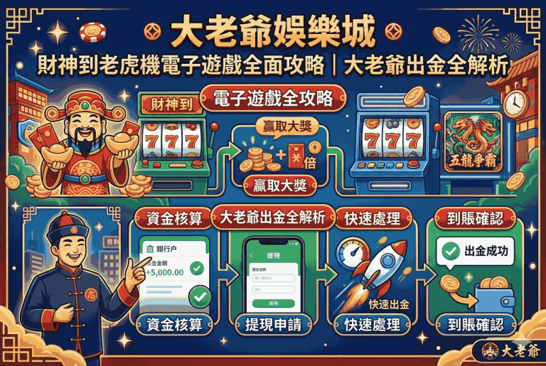 大老爺娛樂城 財神到老虎機電子遊戲全面攻略｜大老爺出金全解析